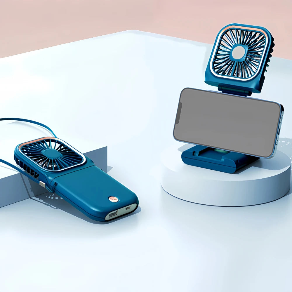 USB halterneck small fan outdoor portable handheld fan power