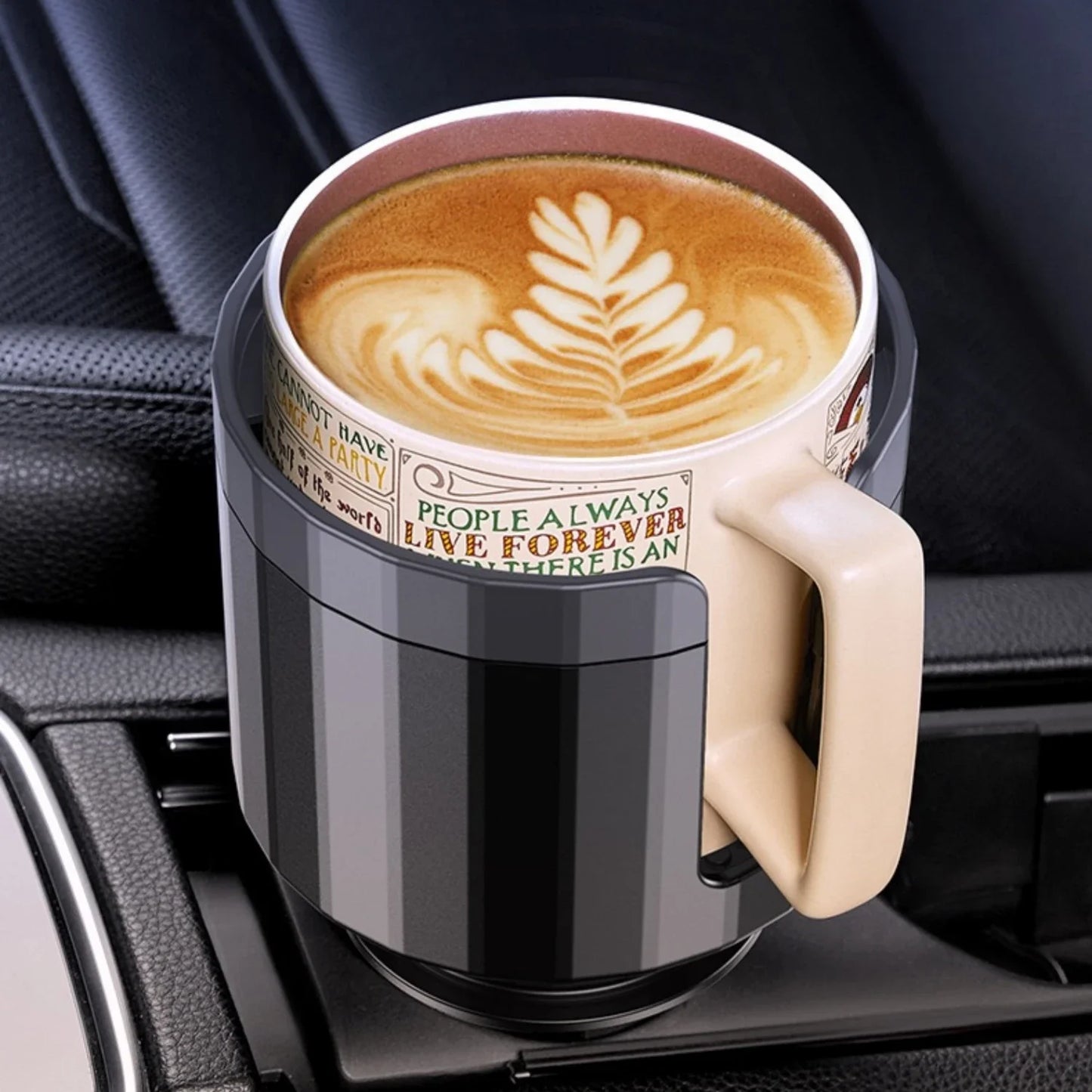 Upgraded Car Cup Holder Expander with Adjustable Base Stable