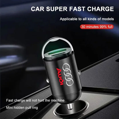 Car Charger USB Type-C Fast Charging Adapter Car Accessories