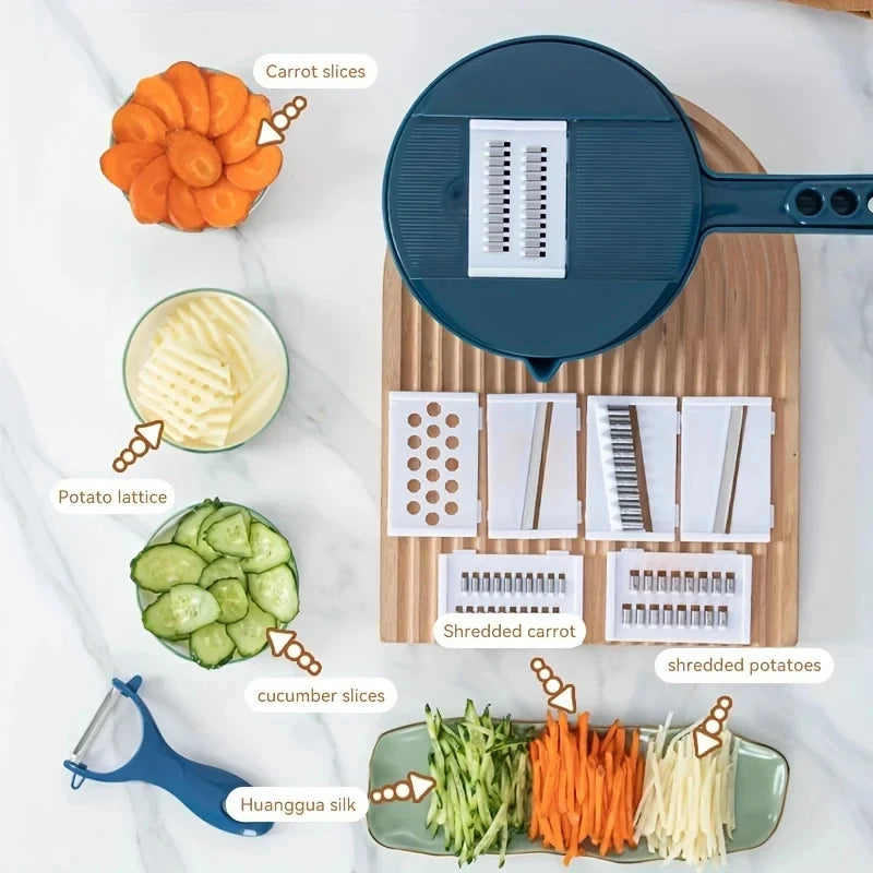 9 in 1 Vegetable Cutter Multi-Functional Potatoes Manually
