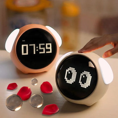 Child Alarm clock Digital Emotion Table Clock WIth Light Wireless