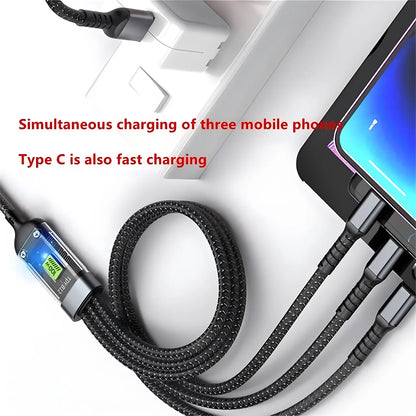 Transparent Pilot Lamp Super Fast Charging Cable Universal