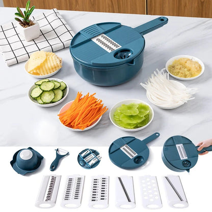 9 in 1 Vegetable Cutter Multi-Functional Potatoes Manually