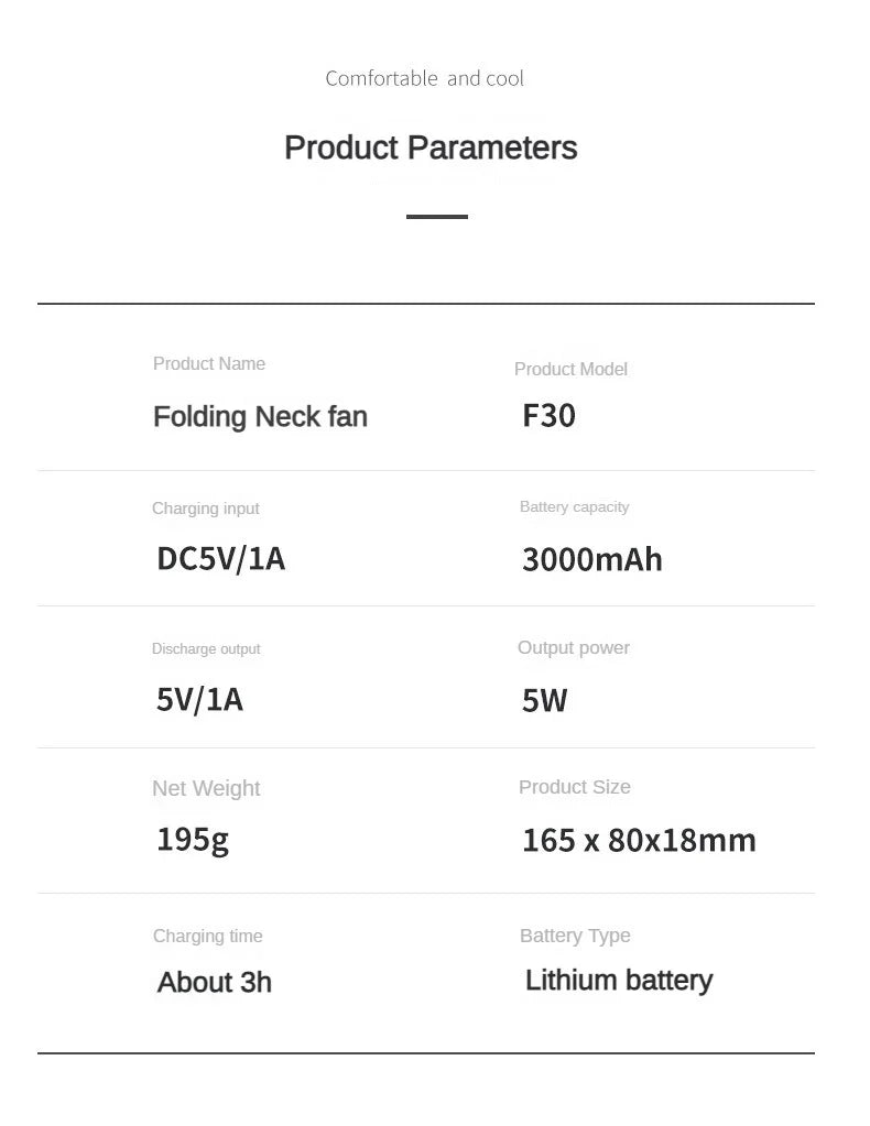 USB halterneck small fan outdoor portable handheld fan power