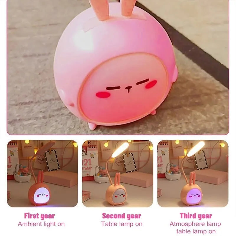 USB LED Desk Lamp Rabbit Light Cute Cartoon Lamp USB