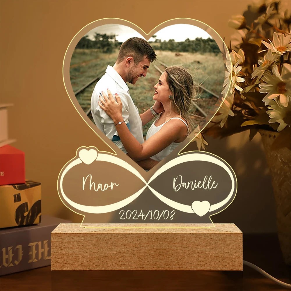 Anniversary Women Men Couples Gifts Custom Photo Love Frame