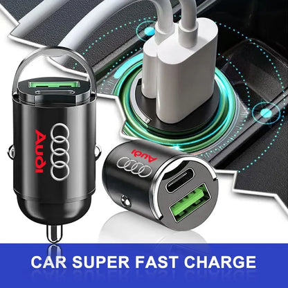 Car Charger USB Type-C Fast Charging Adapter Car Accessories