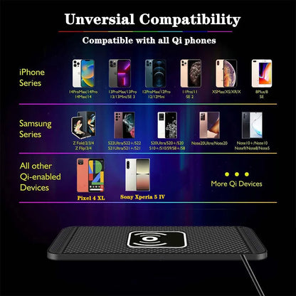 Car Wireless Charger for Iphone 16 15 15 Pro Max 14 13 12 X