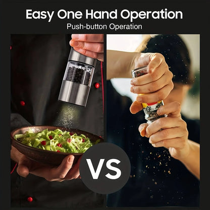 Stainless Steel Electric Pepper Grinder Spices Sea Salt Kitchen