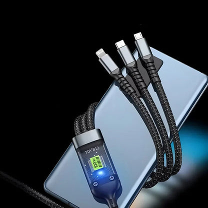 Transparent Pilot Lamp Super Fast Charging Cable Universal