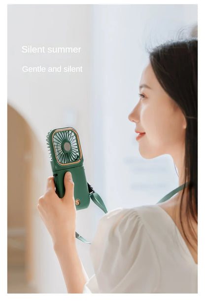 USB halterneck small fan outdoor portable handheld fan power