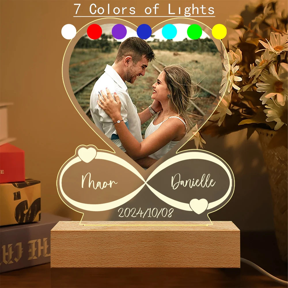 Anniversary Women Men Couples Gifts Custom Photo Love Frame