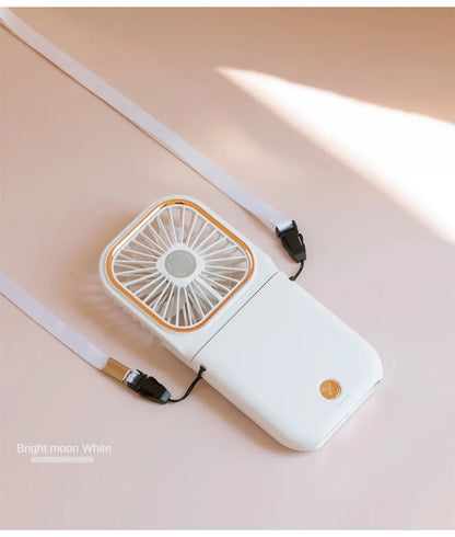USB halterneck small fan outdoor portable handheld fan power