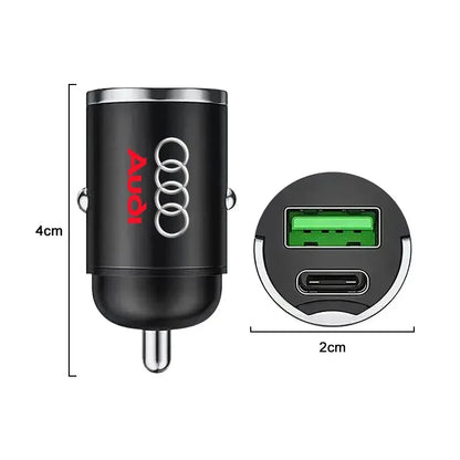 Car Charger USB Type-C Fast Charging Adapter Car Accessories
