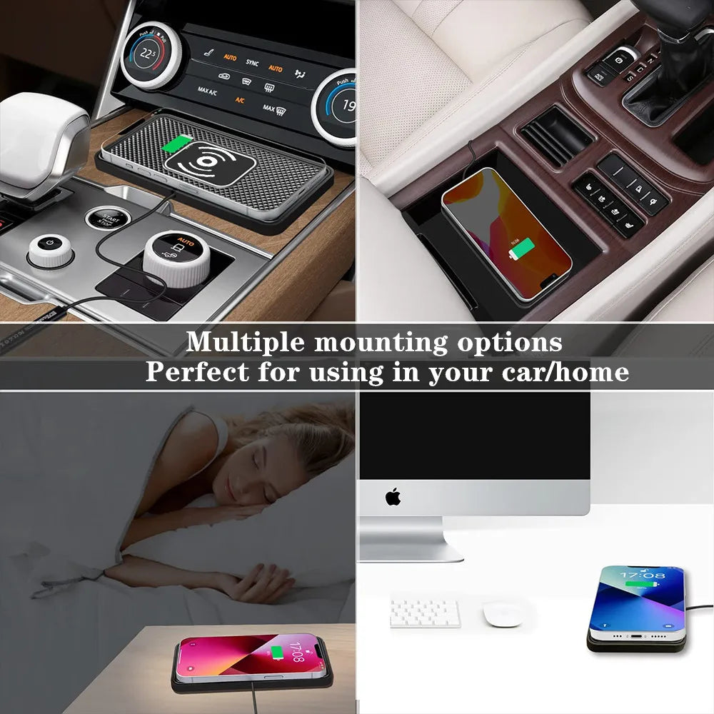 Car Wireless Charger for Iphone 16 15 15 Pro Max 14 13 12 X
