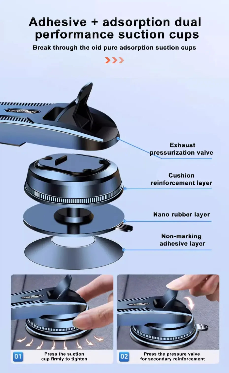 Universal Car Dashboard Phone Bracket Auto Cellphone Stand