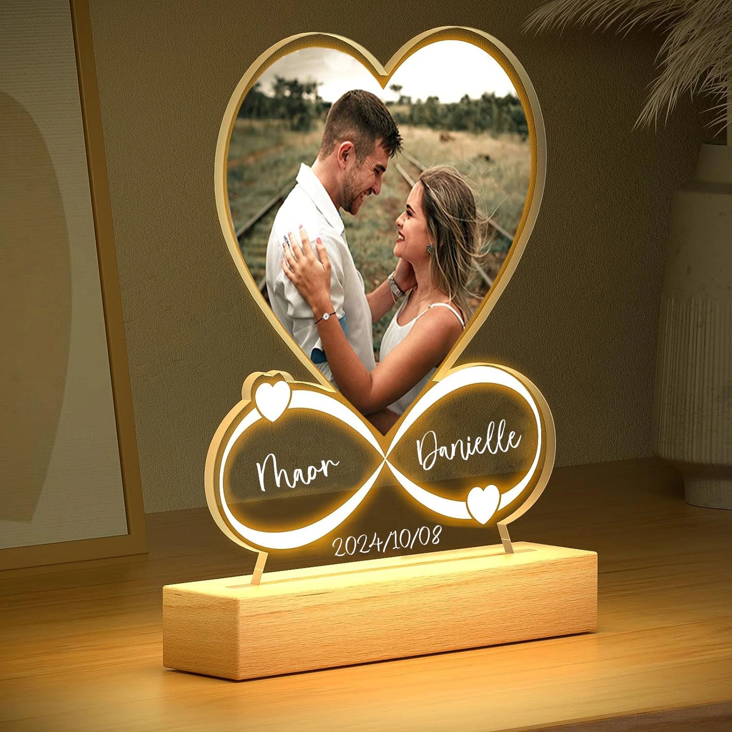 Anniversary Women Men Couples Gifts Custom Photo Love Frame
