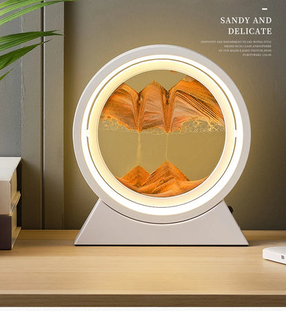 Moving Sand Art Picture Table Lamp Quicksand Night Light 3D