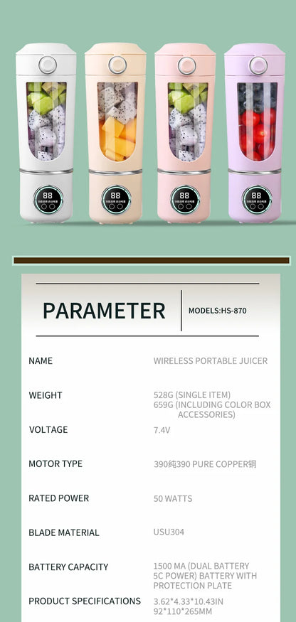 New Portable Juice Maker Blender for Shakes Smoothie 700ML