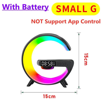 Wireless Charger Pad Stand Bluetooth Speaker TF RGB Night