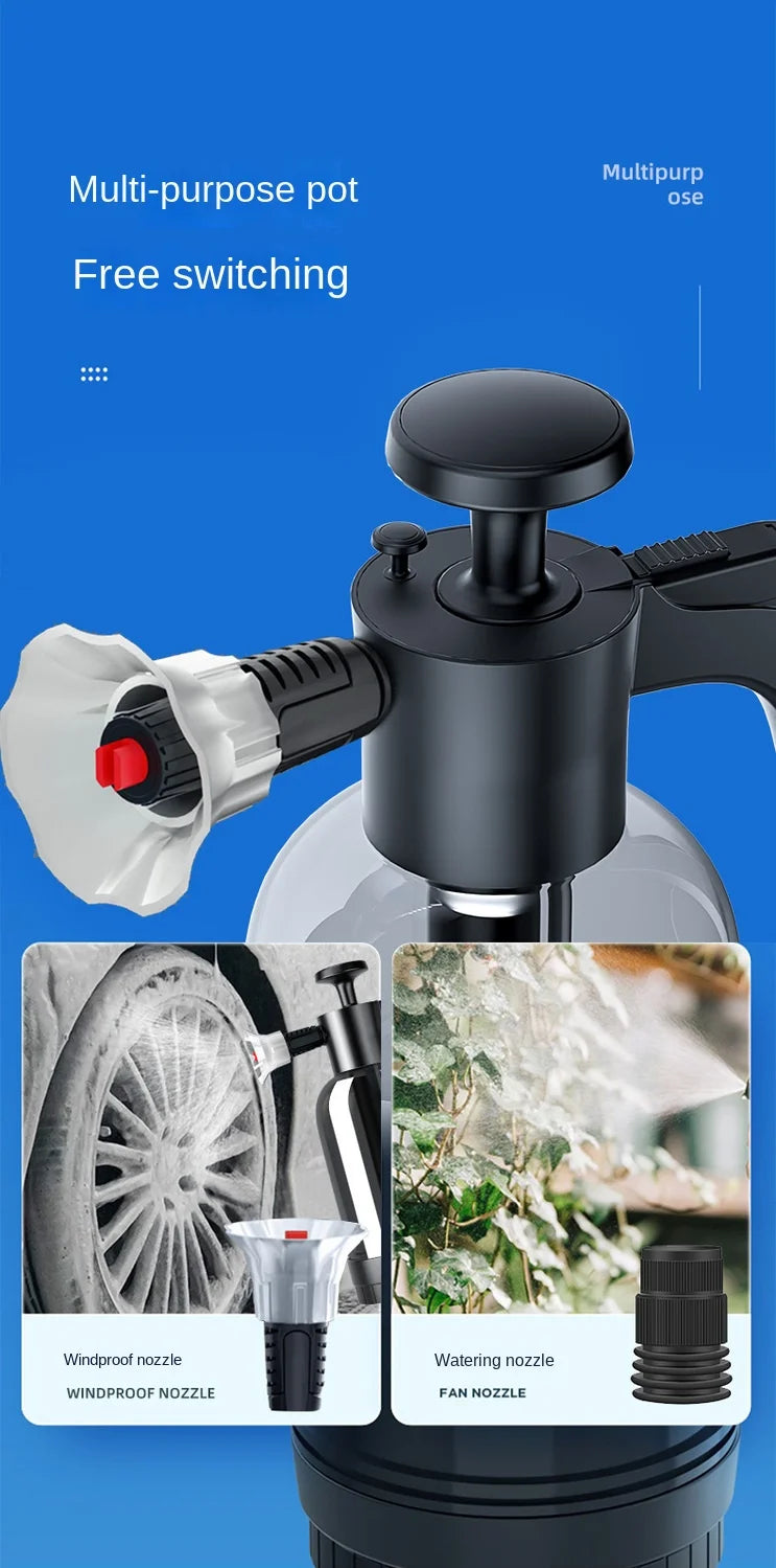 Hand Pump Foam Sprayer with 3 Types of Nozzle Hand Pneumatic