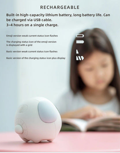 Child Alarm clock Digital Emotion Table Clock WIth Light Wireless