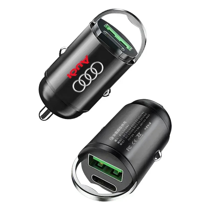 Car Charger USB Type-C Fast Charging Adapter Car Accessories
