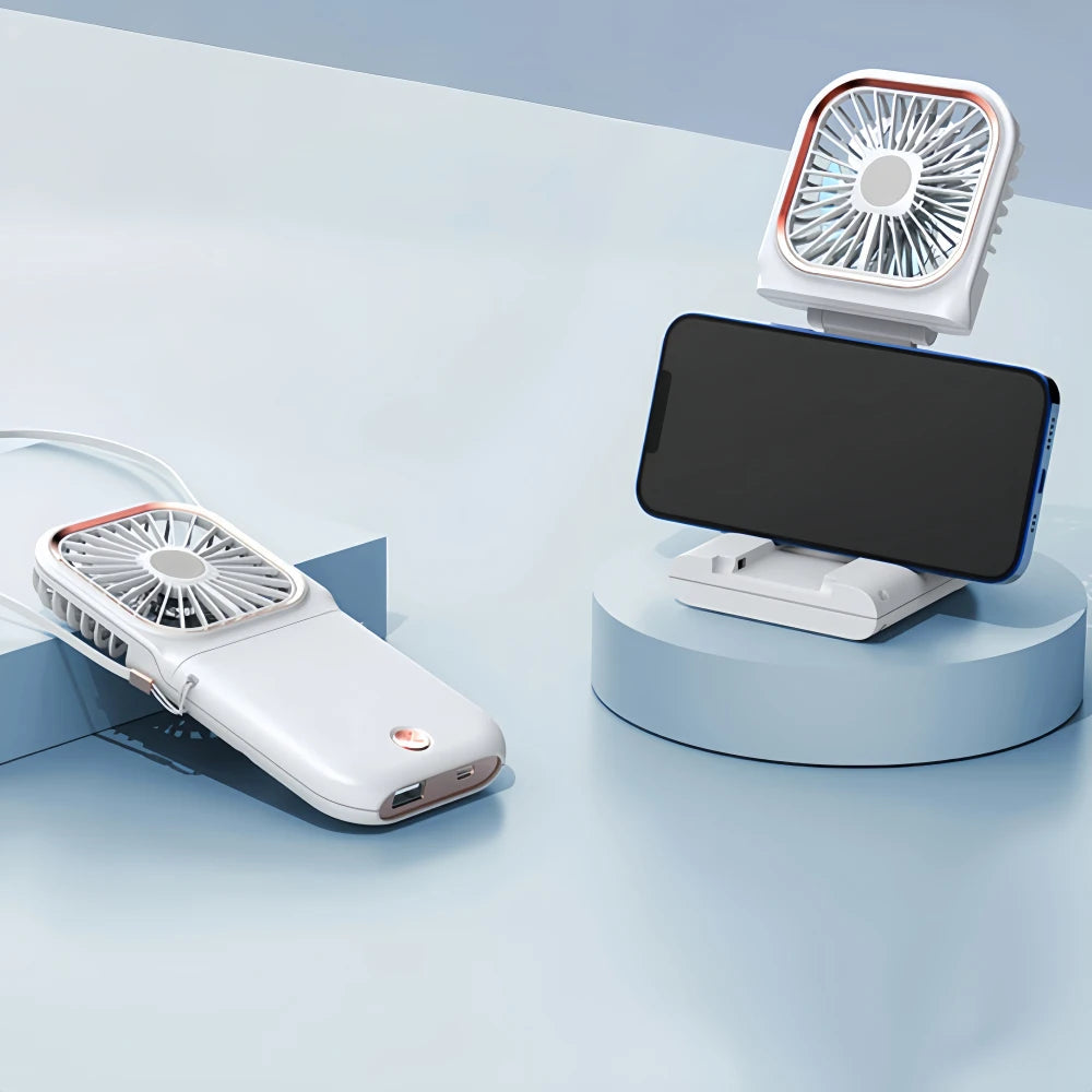 USB halterneck small fan outdoor portable handheld fan power