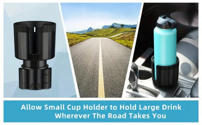 Upgraded Car Cup Holder Expander with Adjustable Base Stable