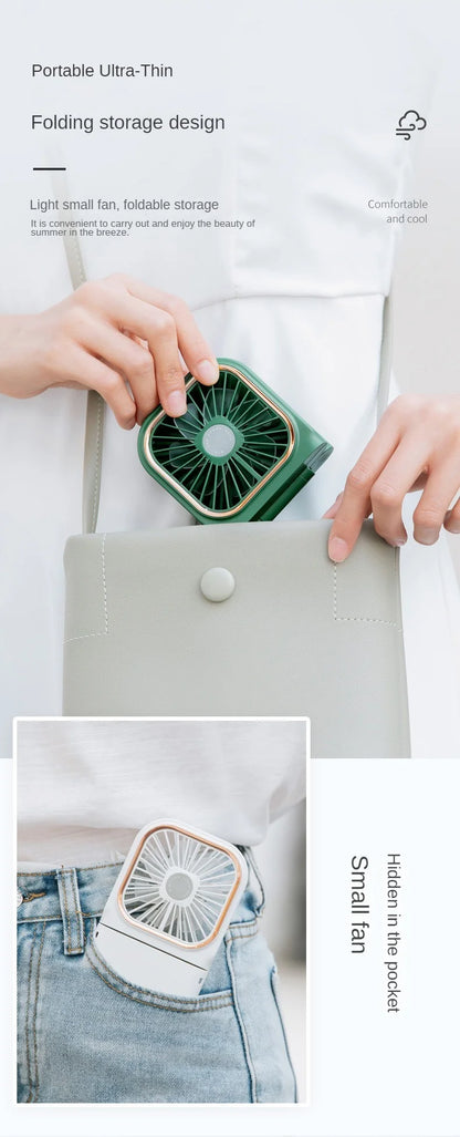 USB halterneck small fan outdoor portable handheld fan power