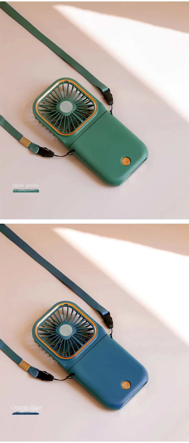 USB halterneck small fan outdoor portable handheld fan power